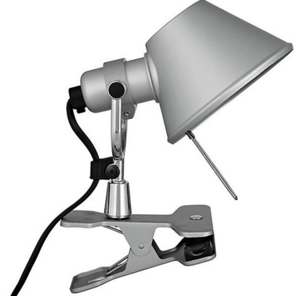 Artemide Tolomeo Pinza Aluminum Italian Clip Spot Light Plug